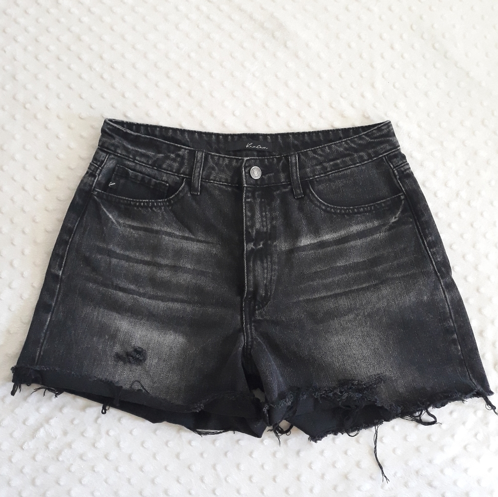 Kancan black high waisted cut off jean shorts 30